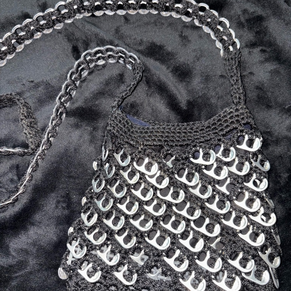 Stylish Mexican Black and Silver Women's Bag